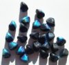 25 8mm Matte Black AB Shell Beads